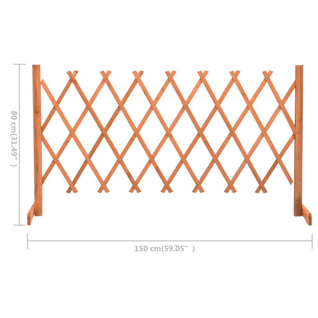 Tuinlatwerk 180x100 cm massief vurenhout oranje