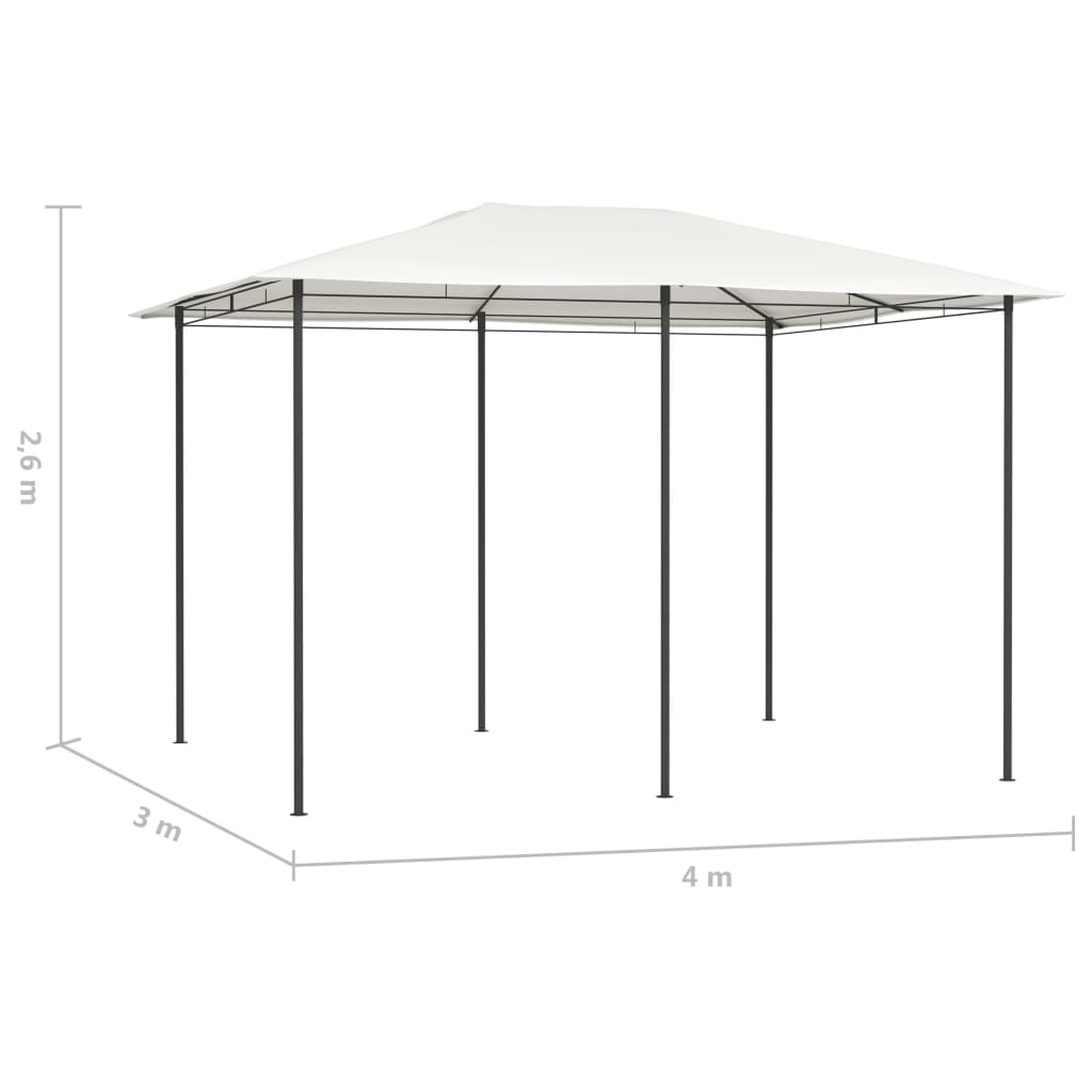 Prieel met paalhoezen 160 g/m² 3x4x2,6 m