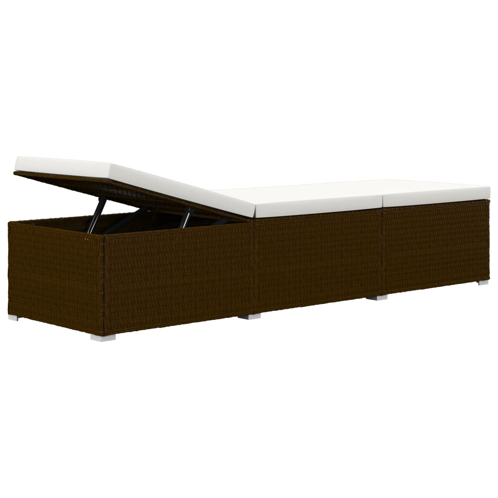 3-delige Ligbeddenset met theetafel poly rattan