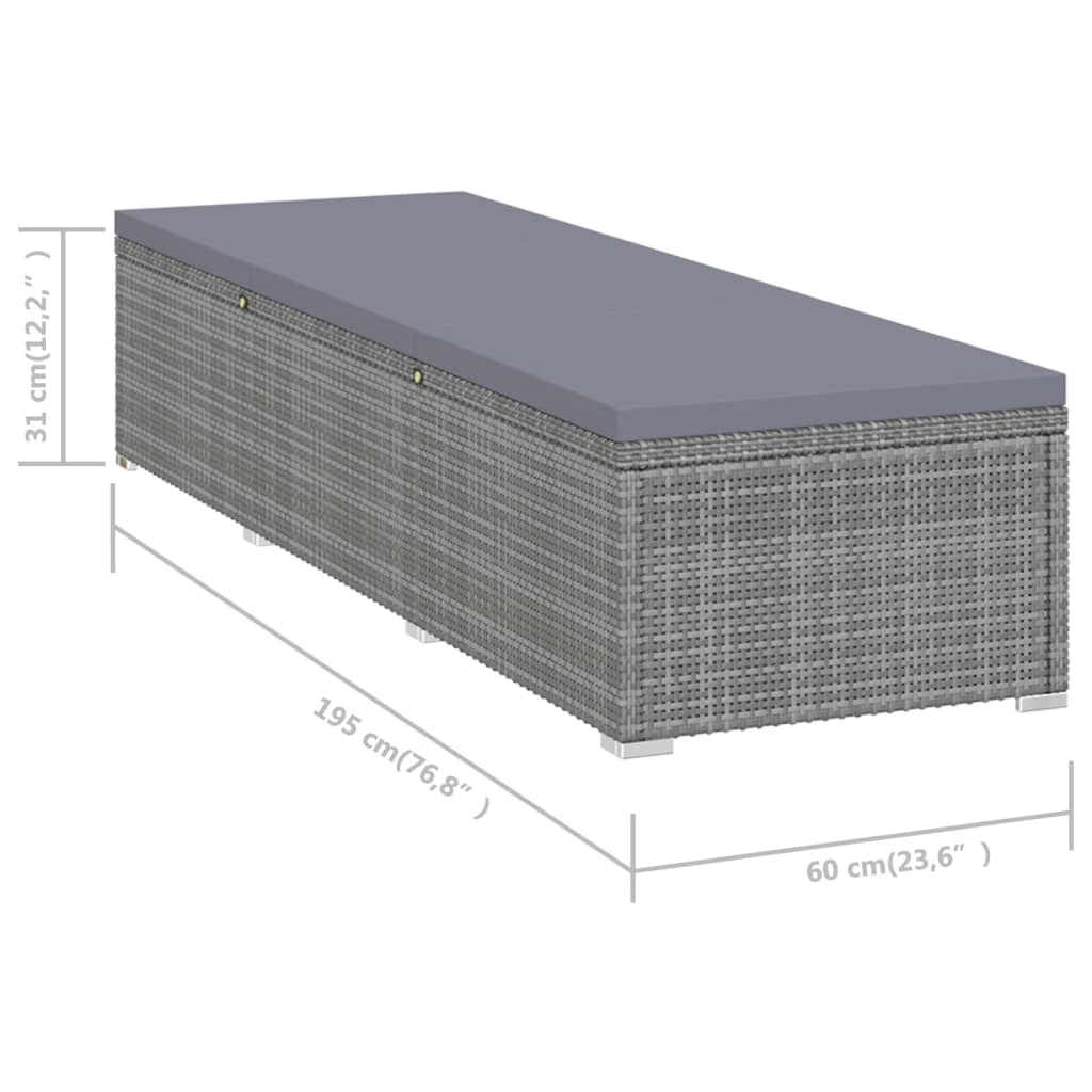 Ensemble bain de soleil 3 pièces avec table à thé poly rotin