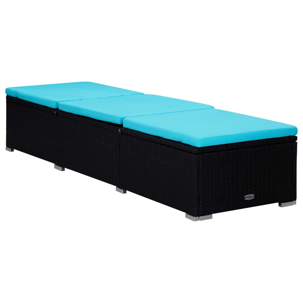 Ensemble bain de soleil 3 pièces avec table à thé poly rotin