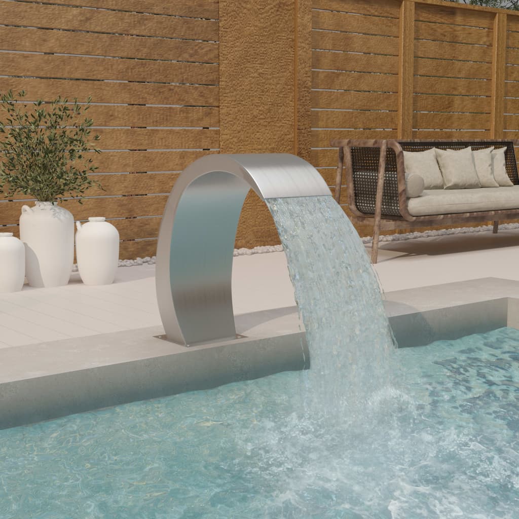 Fontaine de piscine avec LED 22x60x70 cm inox 304