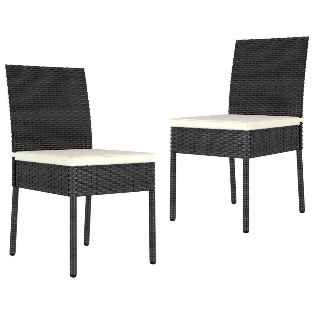 Chaises de jardin 2 pcs poly rotin