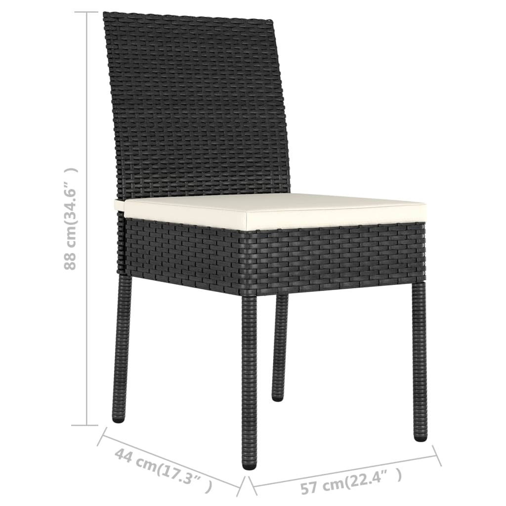 Tuinstoelen 2 st poly rattan