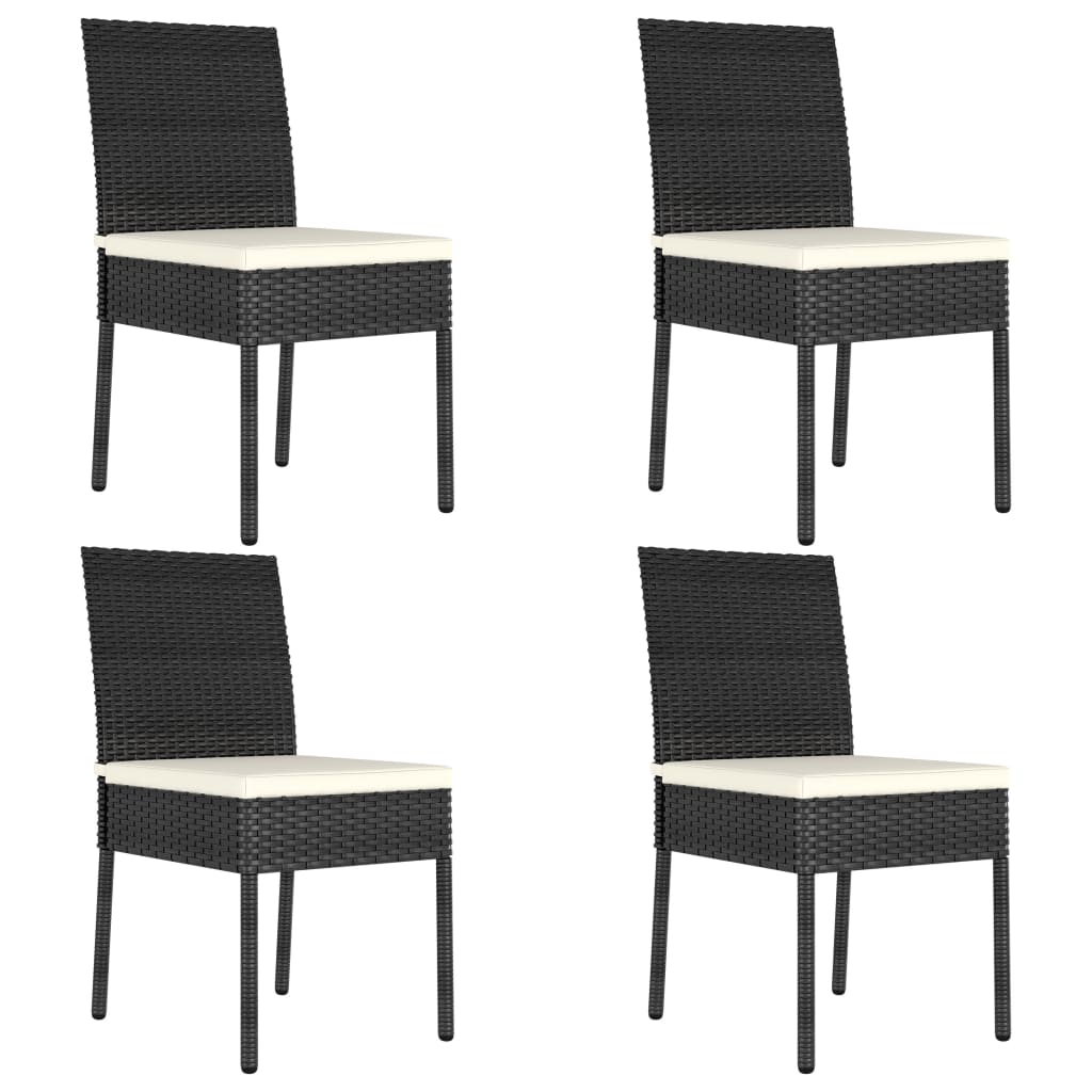 Chaises de jardin 2 pcs poly rotin