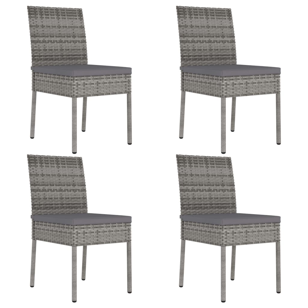 Chaises de jardin 2 pcs poly rotin