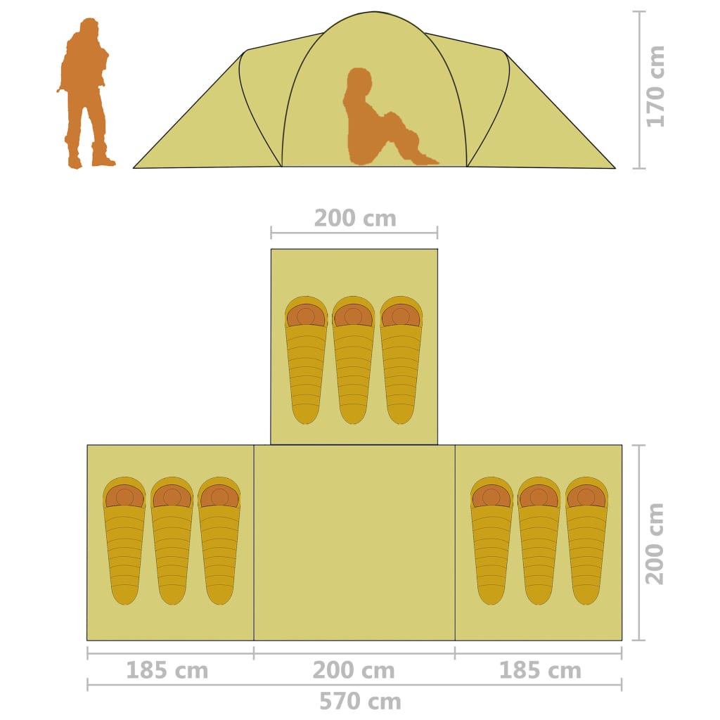 Tent 9-persoons polyester