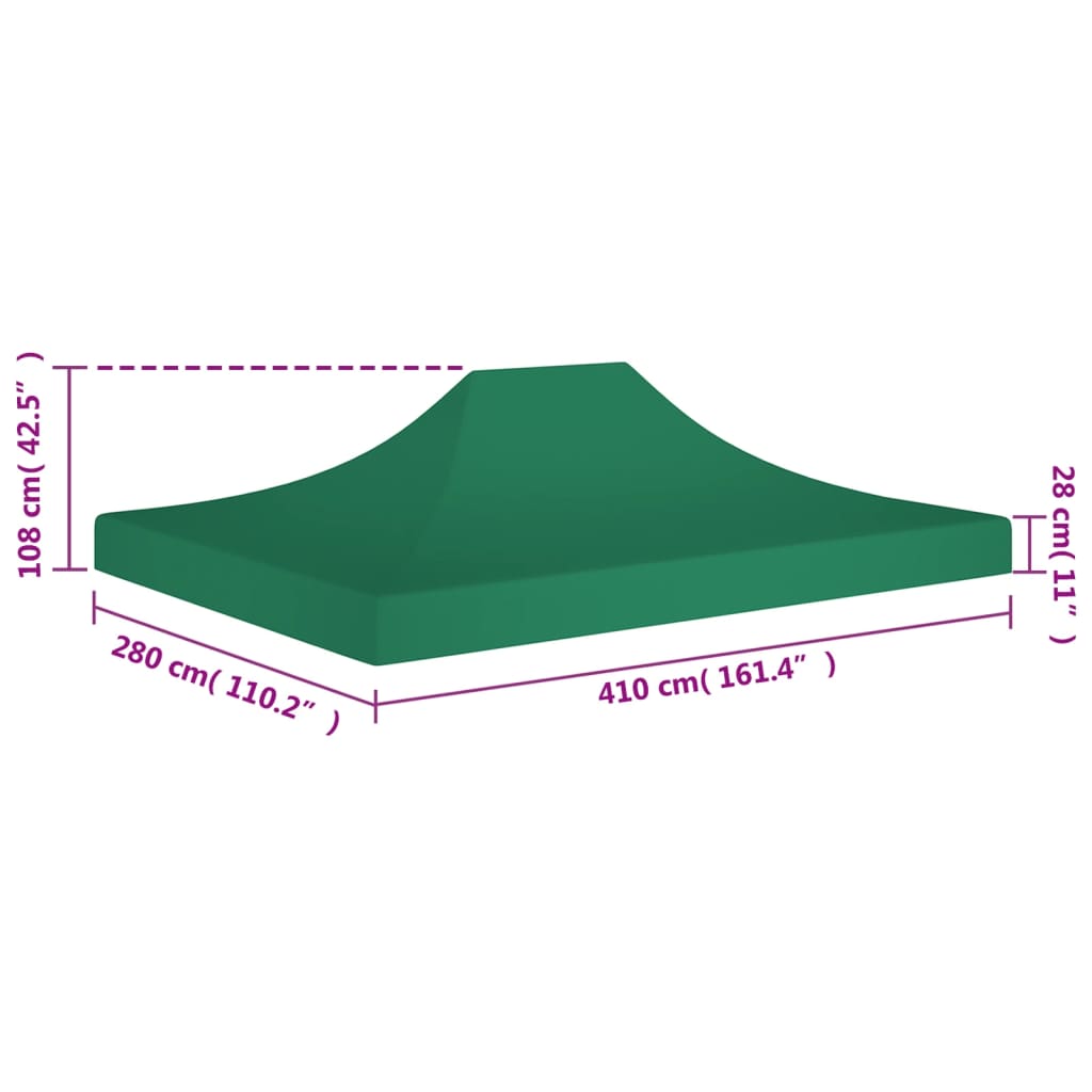 Partytentdak 270 g/m² 4x3 m