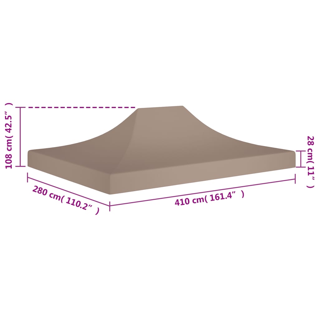 Partytentdak 270 g/m² 4x3 m