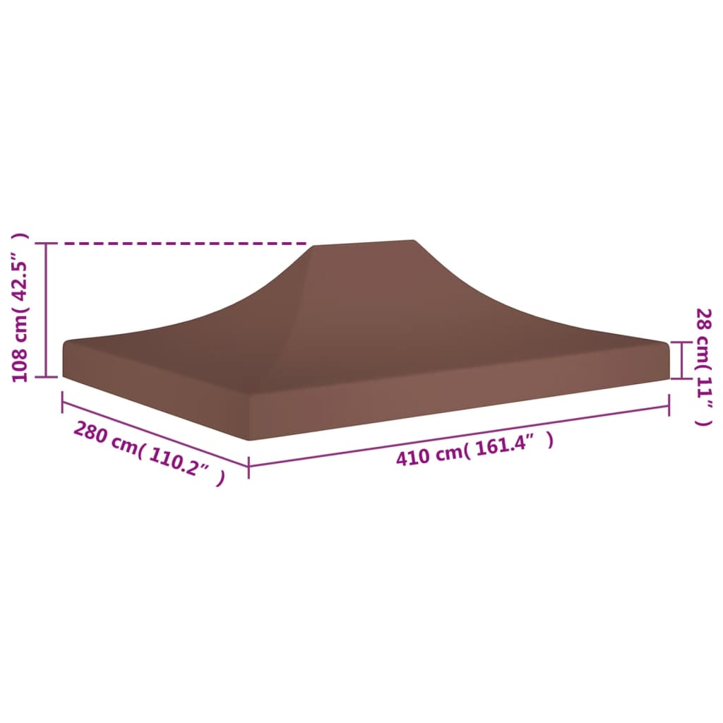 Partytentdak 270 g/m² 4x3 m