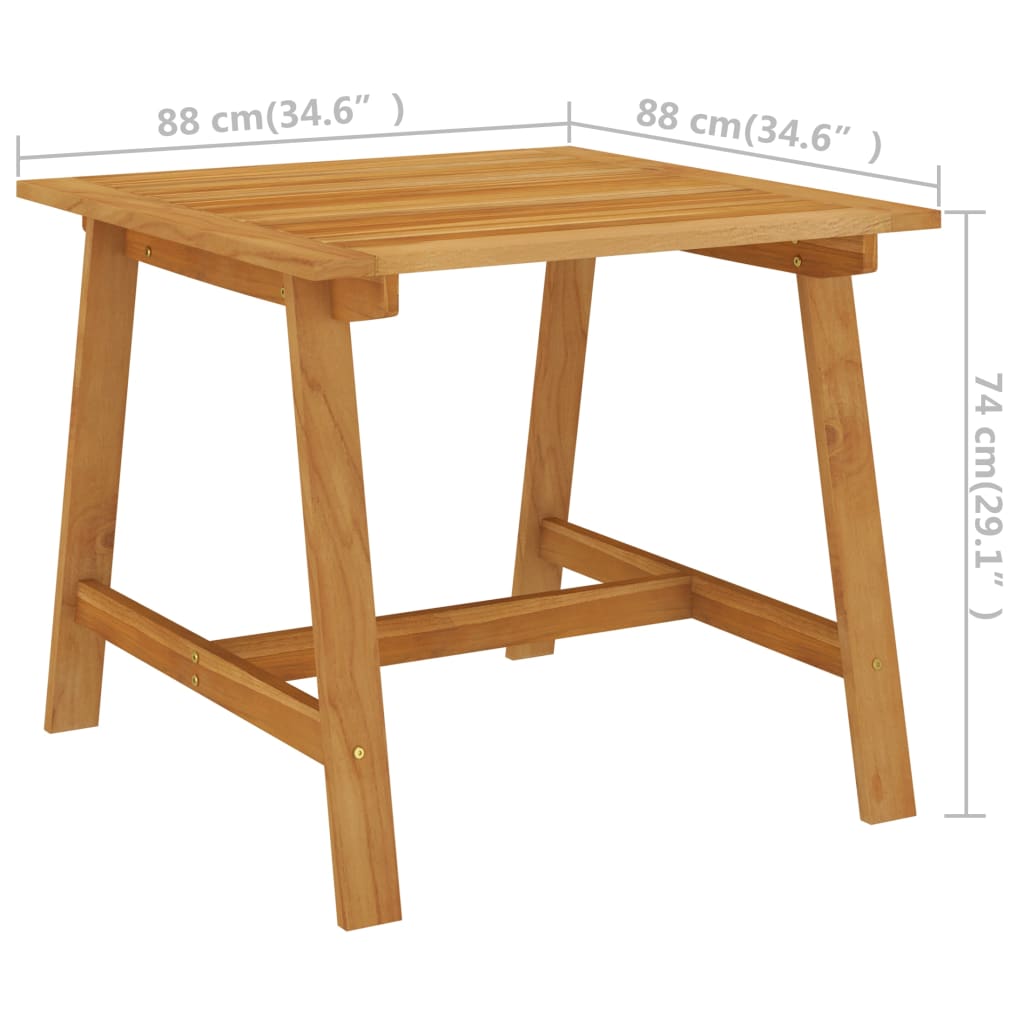 Ensemble de jardin 5 pièces en bois d'acacia massif