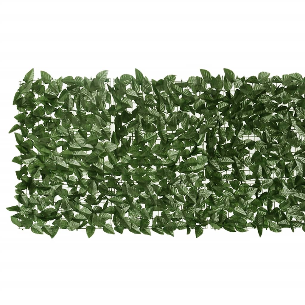 Balkonscherm met groene bladeren 400x150 cm