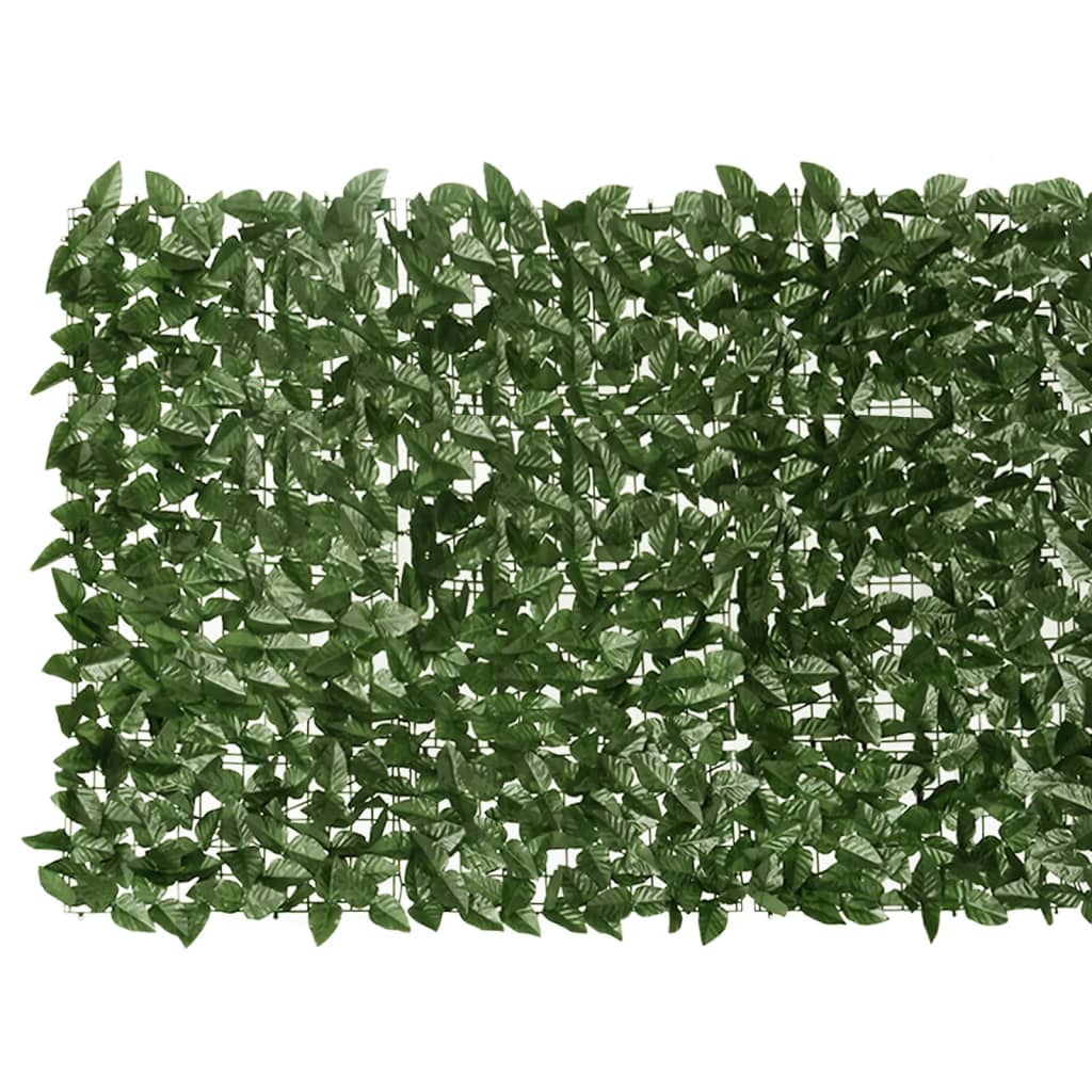 Balkonscherm met groene bladeren 400x150 cm