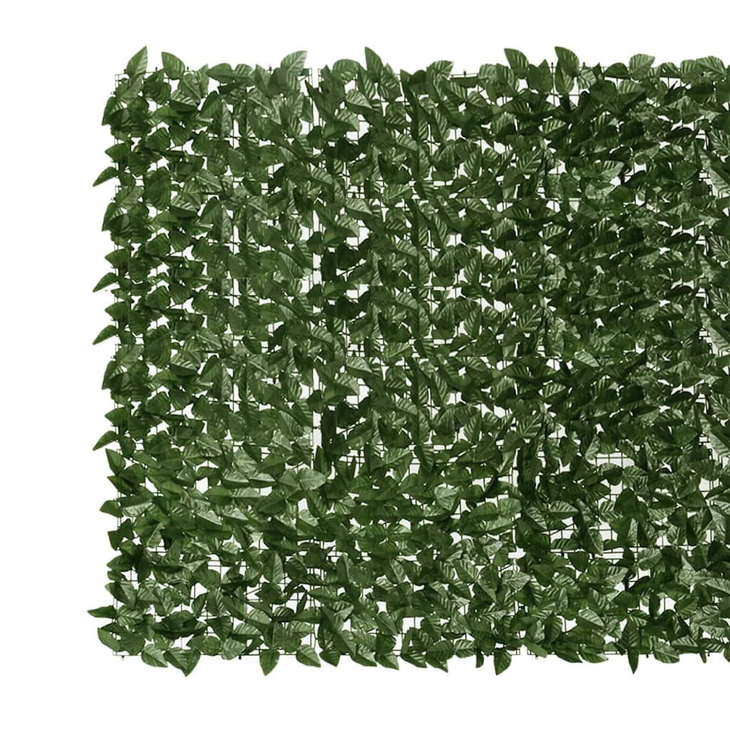 Balkonscherm met groene bladeren 400x150 cm