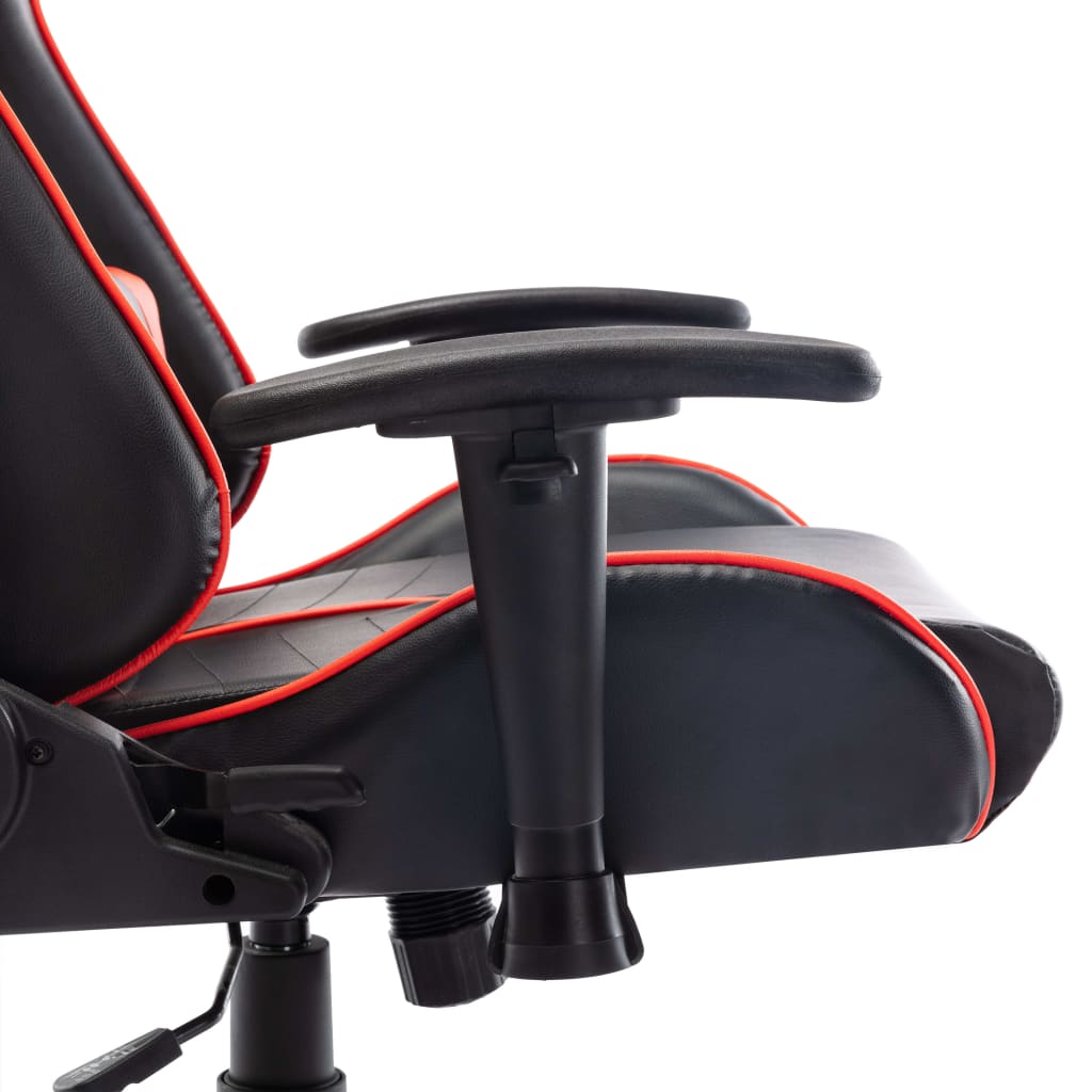 Chaise de jeu avec repose-pieds en cuir artificiel