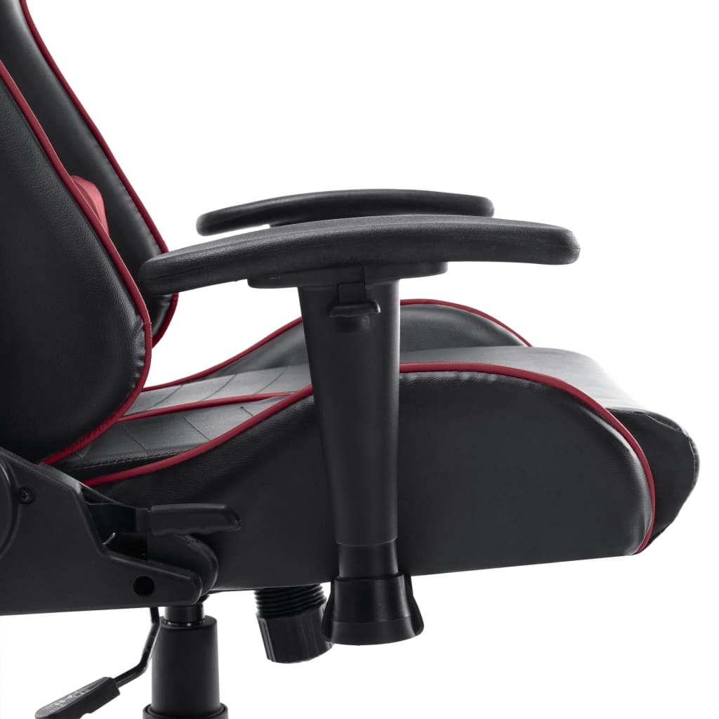 Chaise de jeu avec repose-pieds en cuir artificiel