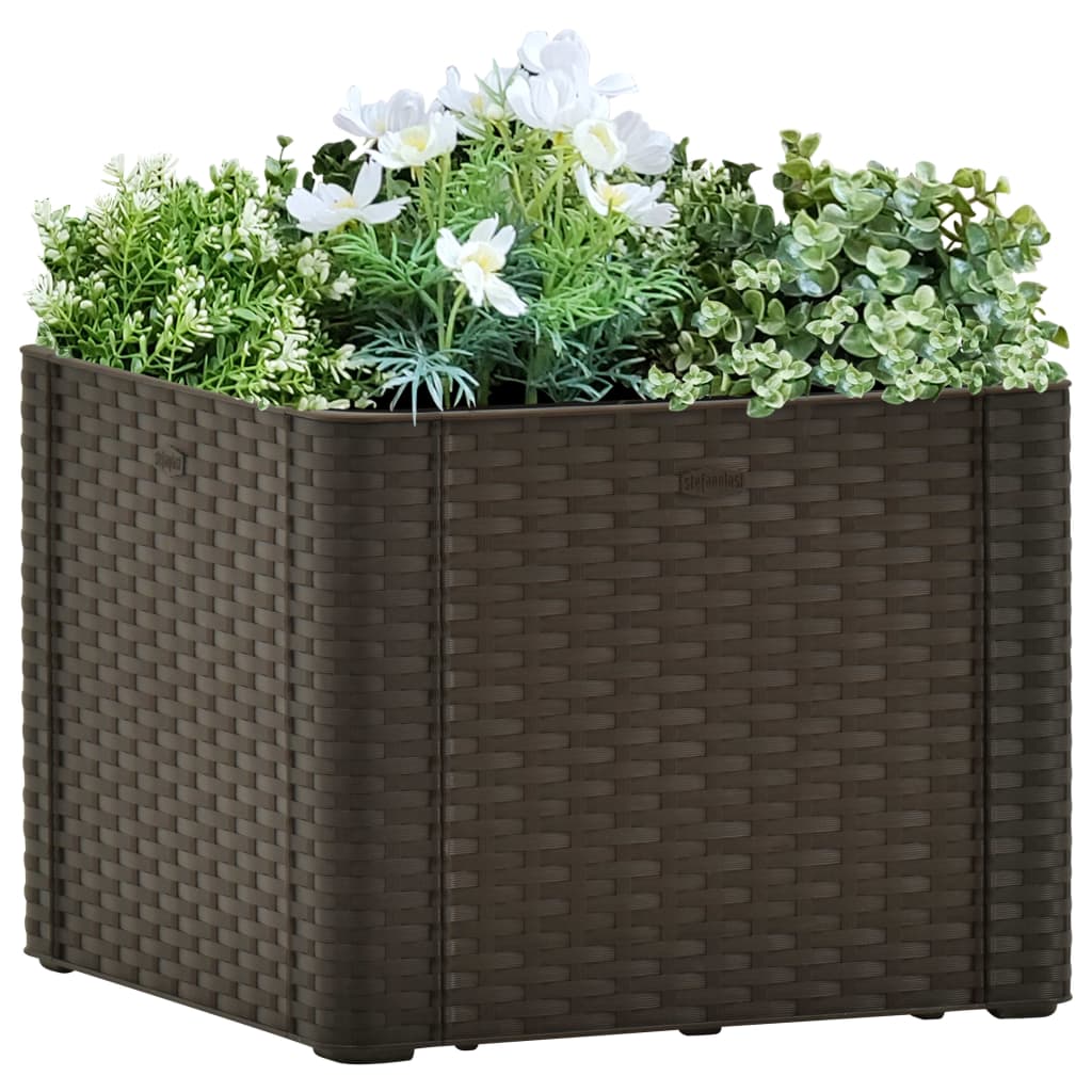 Plantenbak hoog met zelfbewateringssysteem 43x43x33 cm