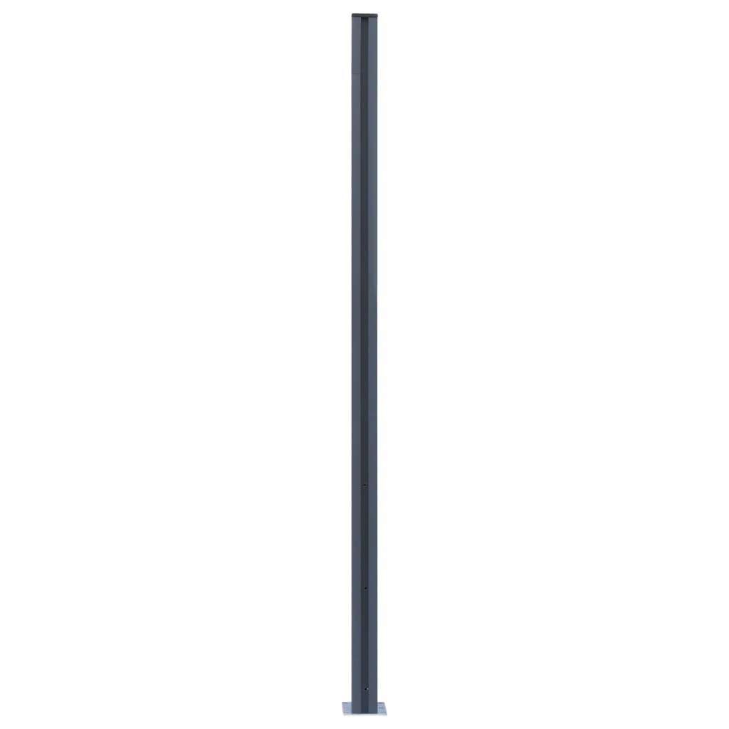 Schuttingpalen 3 st 185 cm aluminium