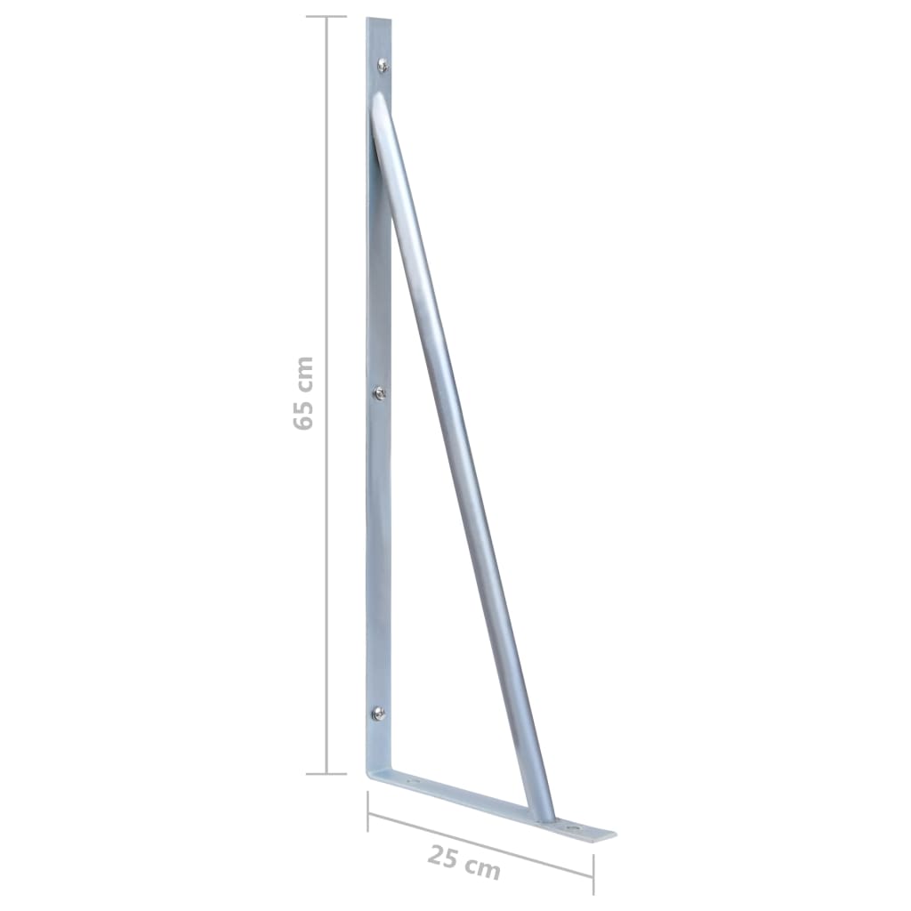 Supports de poteaux de clôture 3 pcs en acier galvanisé