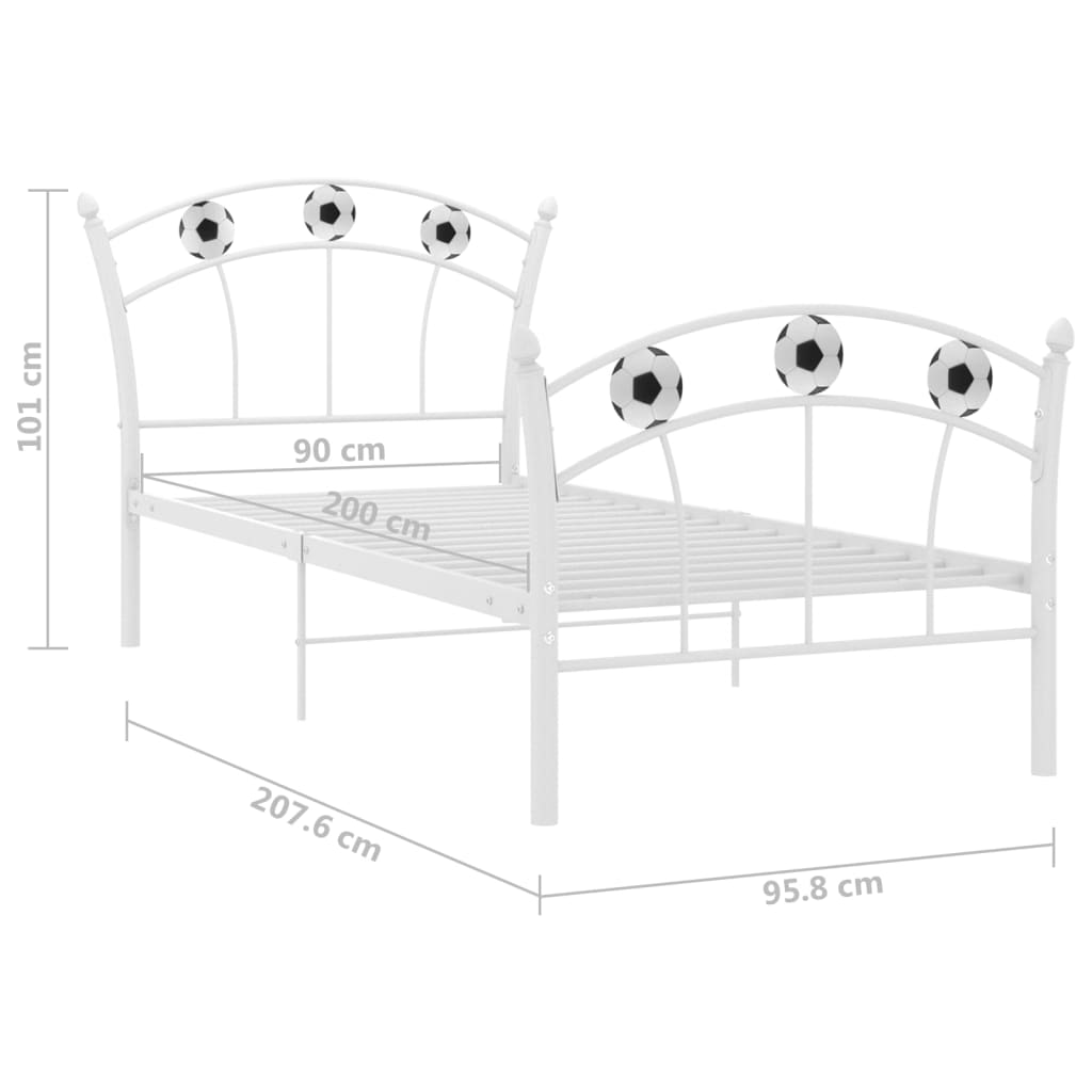 Bedframe met voetbaldesign metaal 90x200 cm