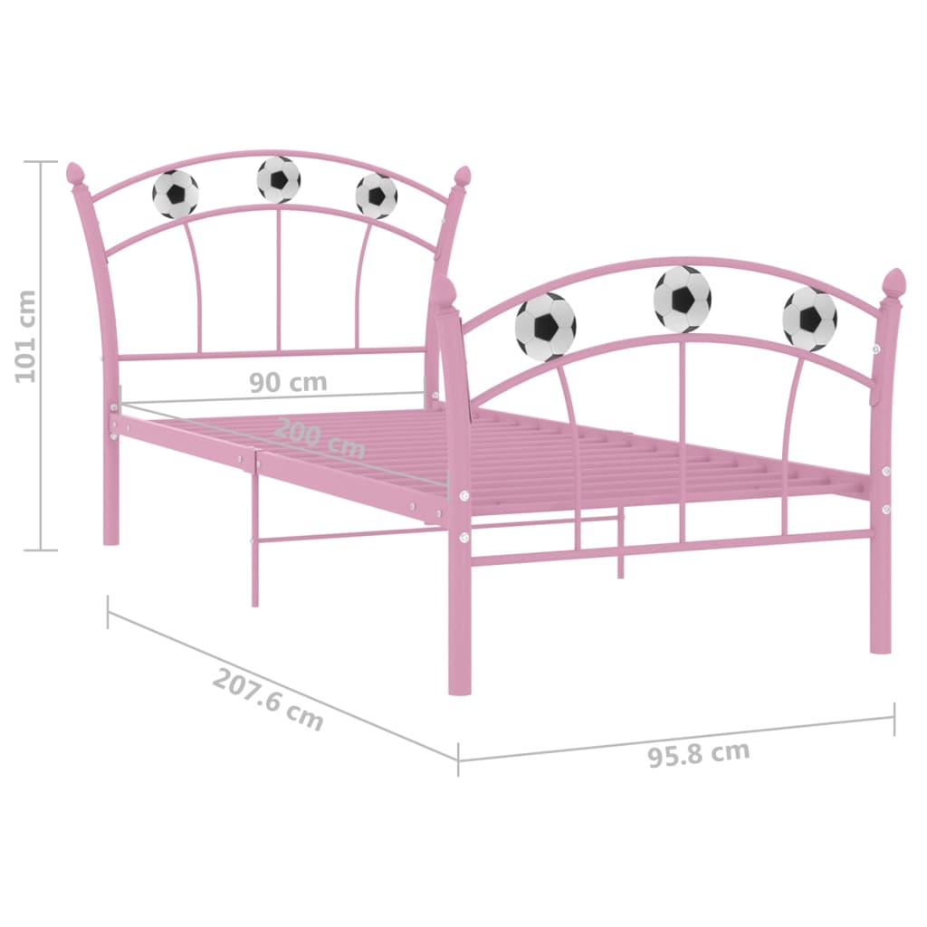 Bedframe met voetbaldesign metaal 90x200 cm