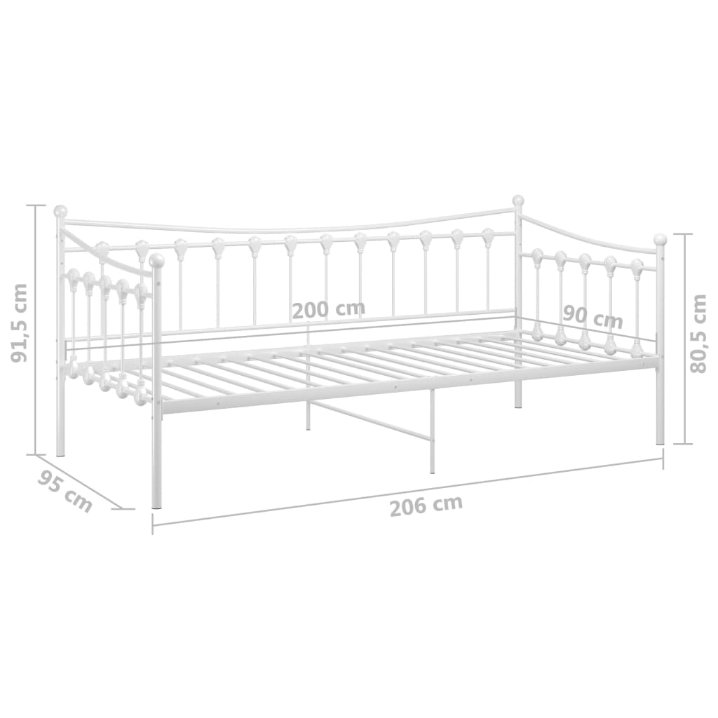 Slaapbankframe metaal 90x200 cm