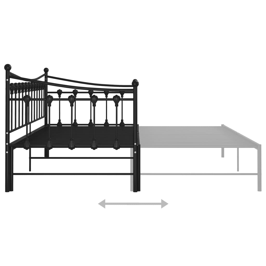 Structure canapé lit extensible en métal 90x200 cm