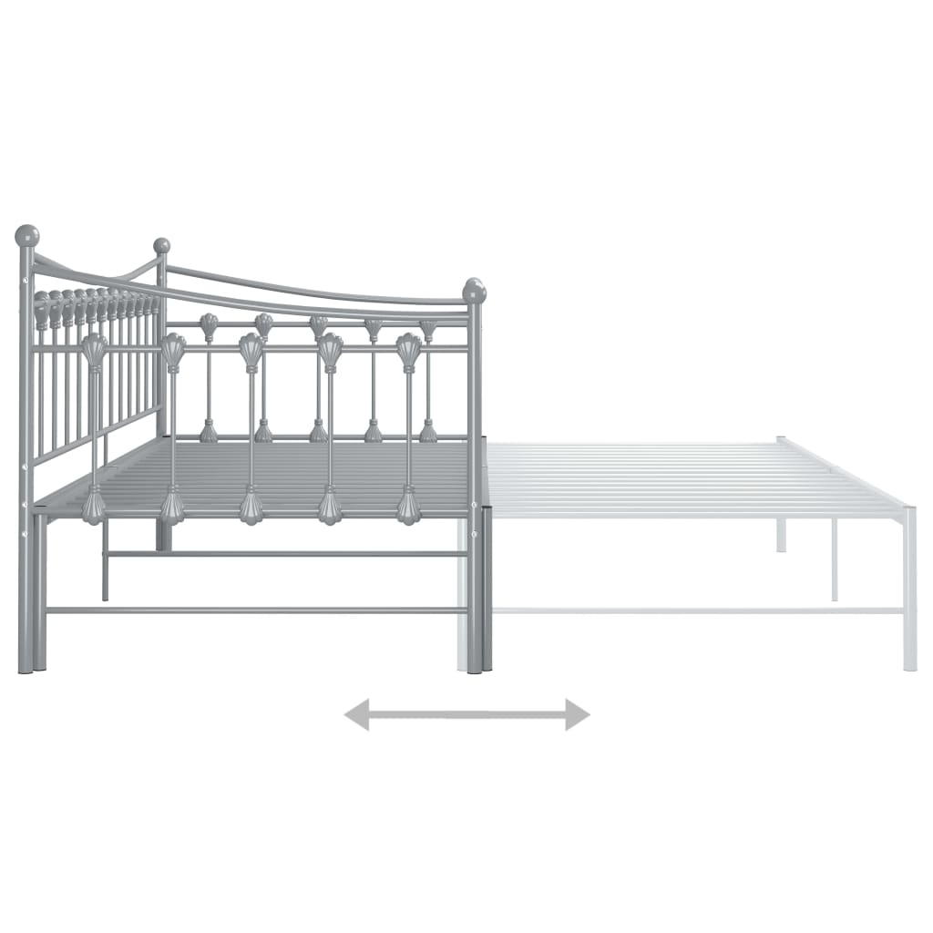 Structure canapé lit extensible en métal 90x200 cm