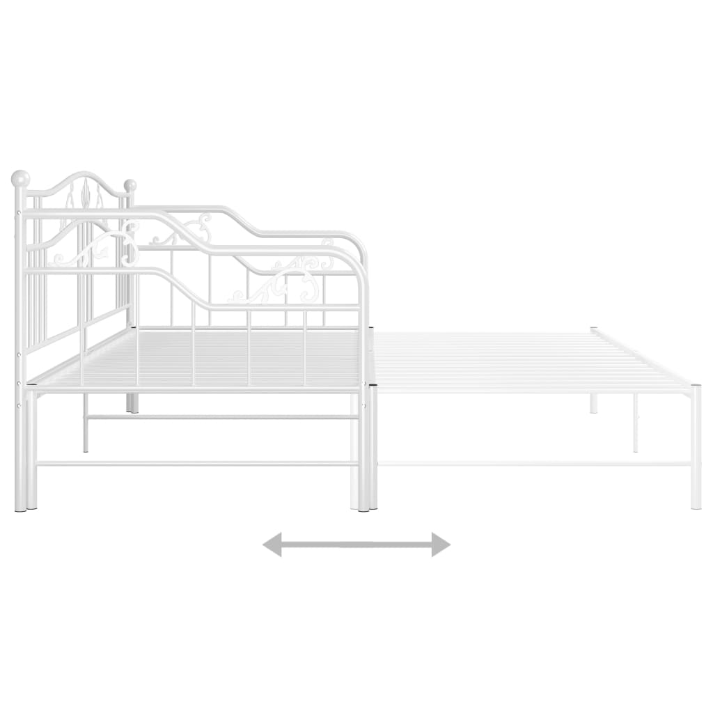 Structure canapé lit extensible en métal 90x200 cm