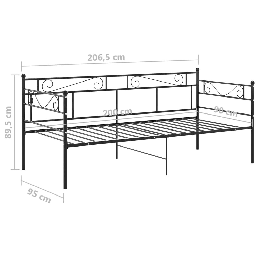 Slaapbankframe metaal 90x200 cm