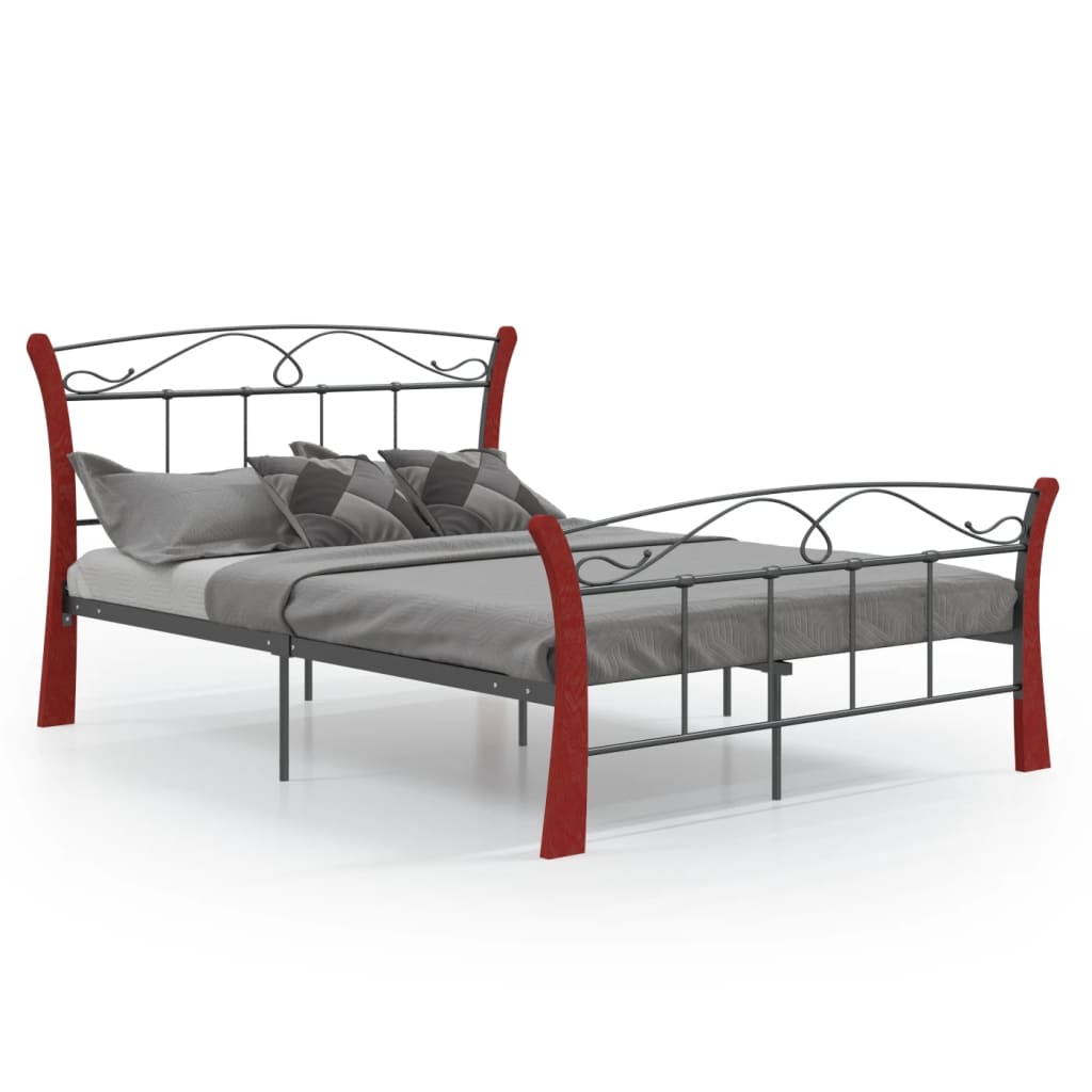 Bedframe metaal zwart 120x200 cm