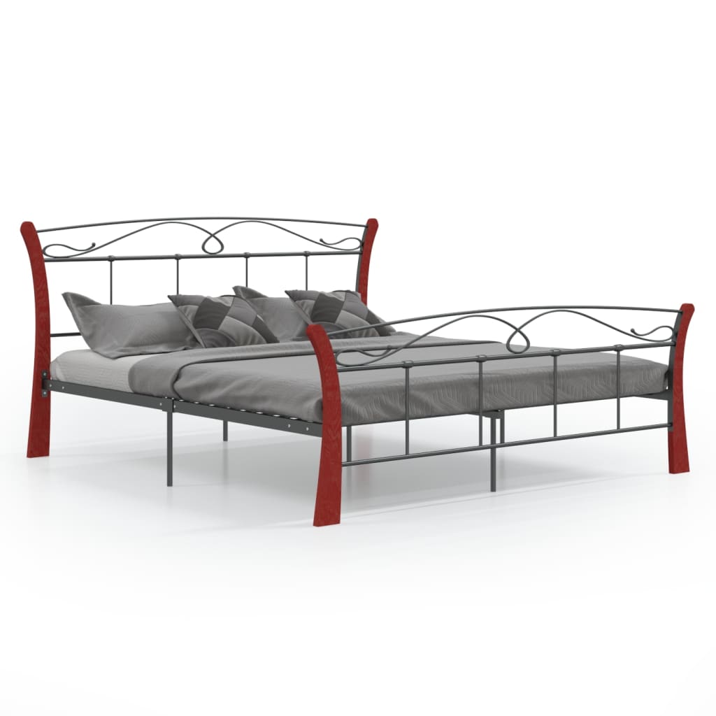 Bedframe metaal zwart 120x200 cm