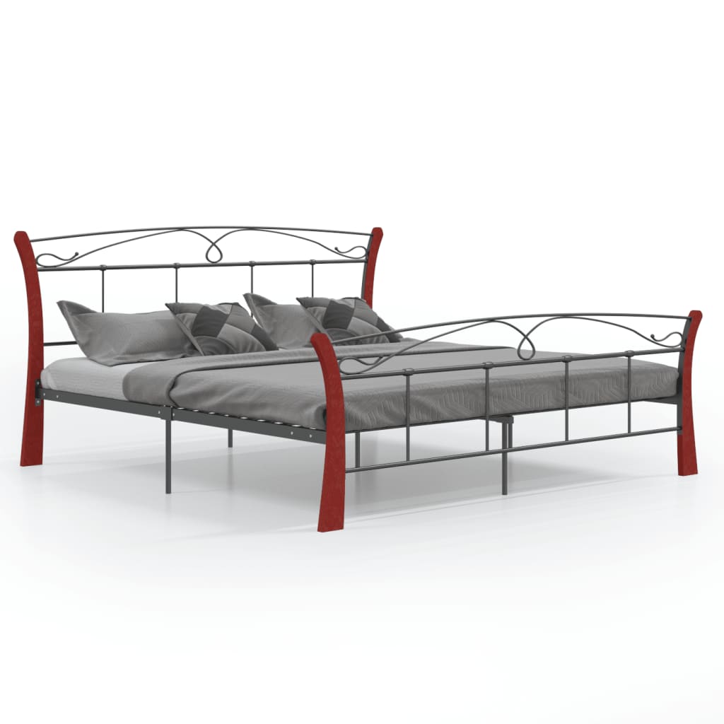 Bedframe metaal zwart 120x200 cm