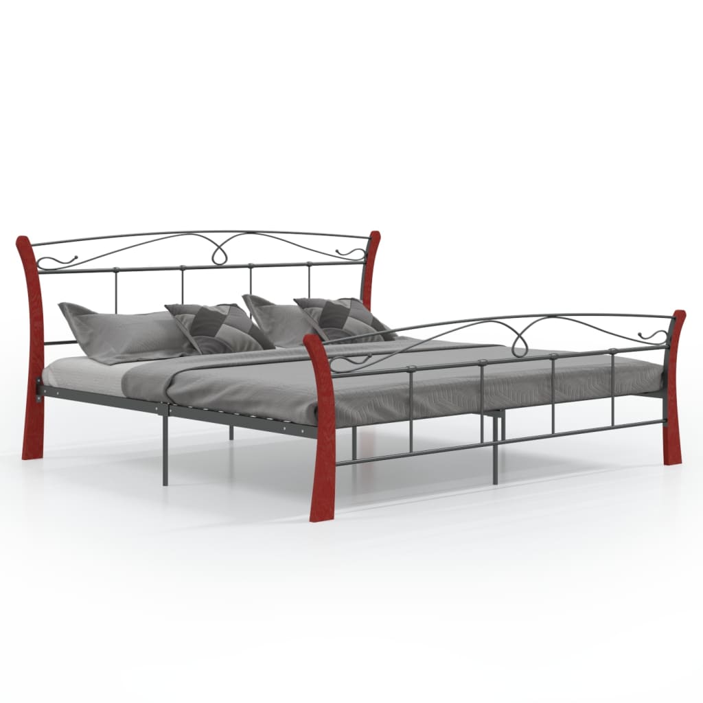 Bedframe metaal zwart 120x200 cm