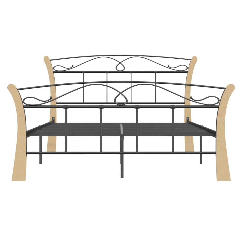 Bedframe metaal zwart 120x200 cm