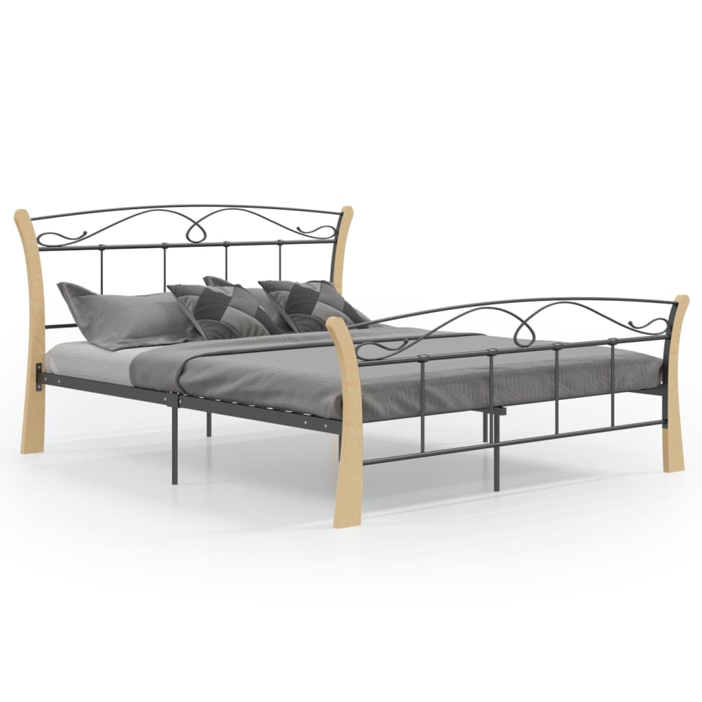 Bedframe metaal zwart 120x200 cm