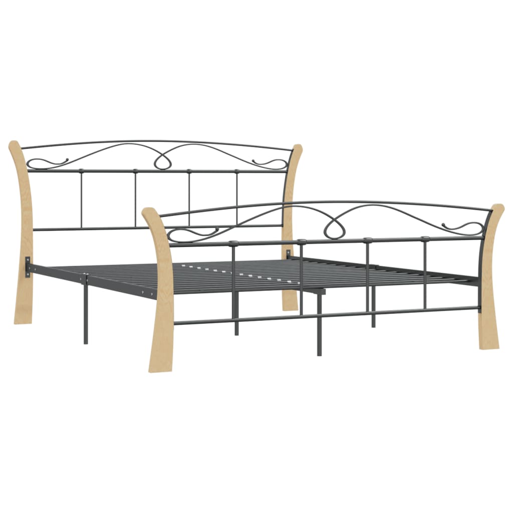 Bedframe metaal zwart 120x200 cm