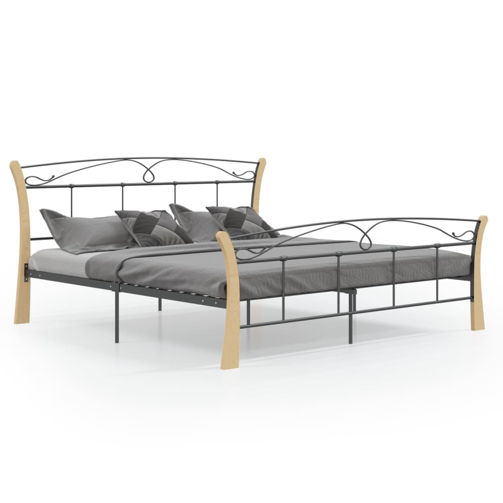 Bedframe metaal zwart 120x200 cm