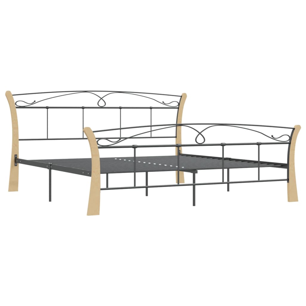 Bedframe metaal zwart 120x200 cm