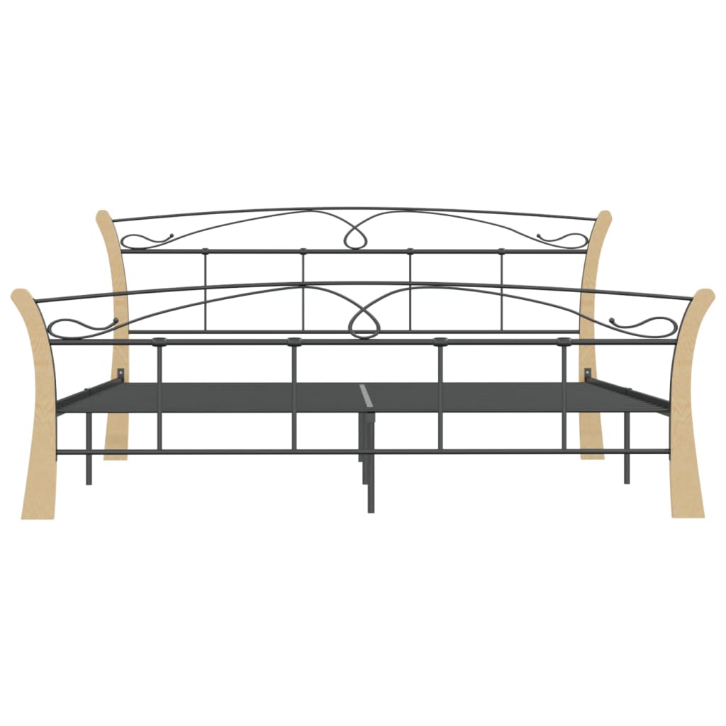 Bedframe metaal zwart 120x200 cm