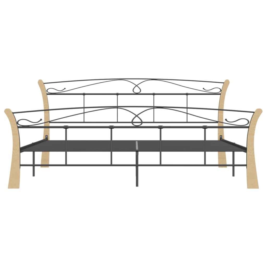 Bedframe metaal zwart 120x200 cm