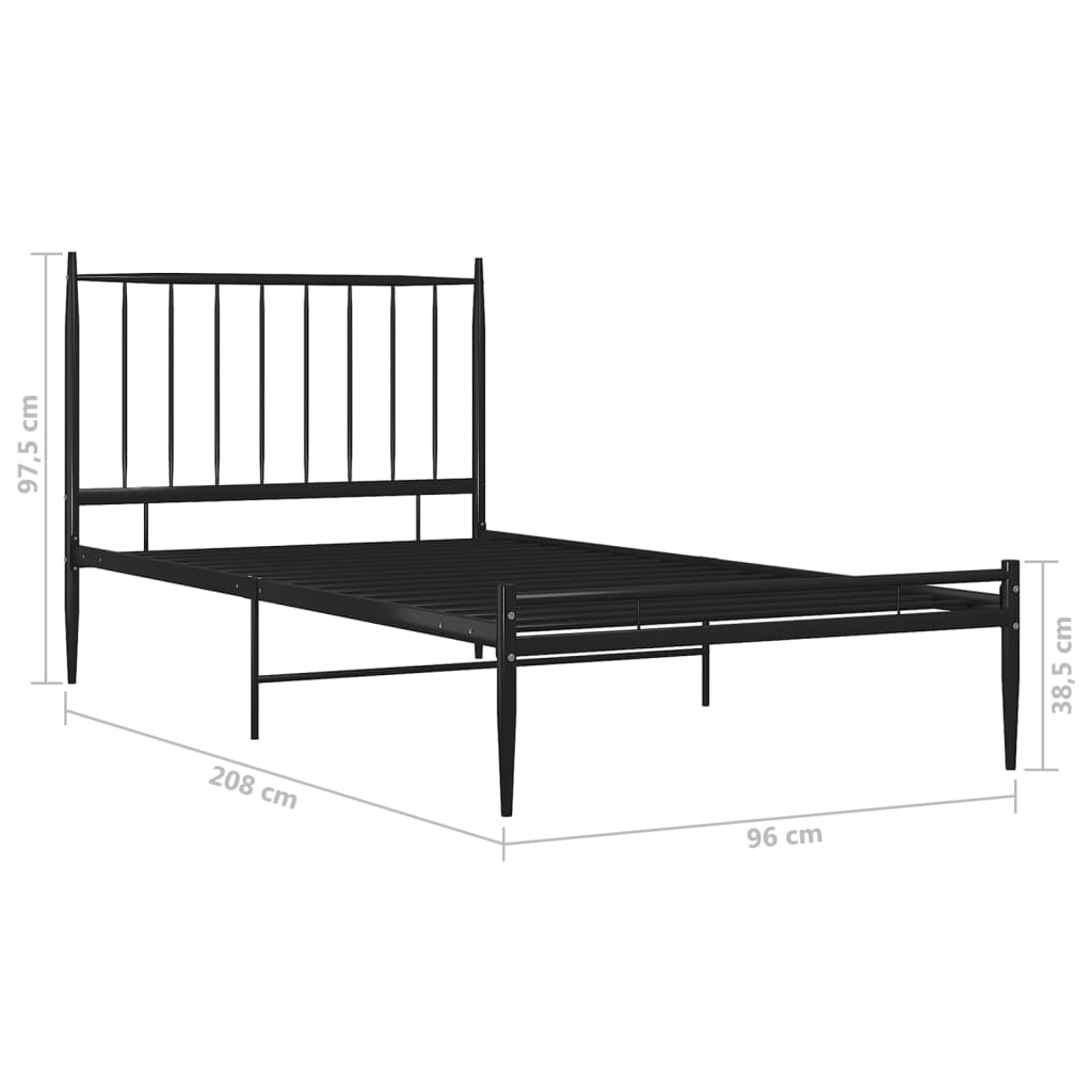 Bedframe metaal 100x200 cm