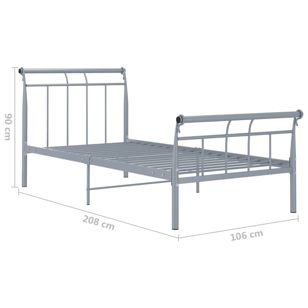 Bedframe metaal 100x200 cm