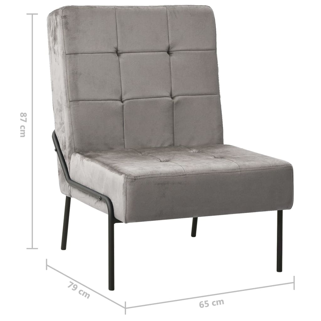 Fauteuil relax 65x79x87 cm velours