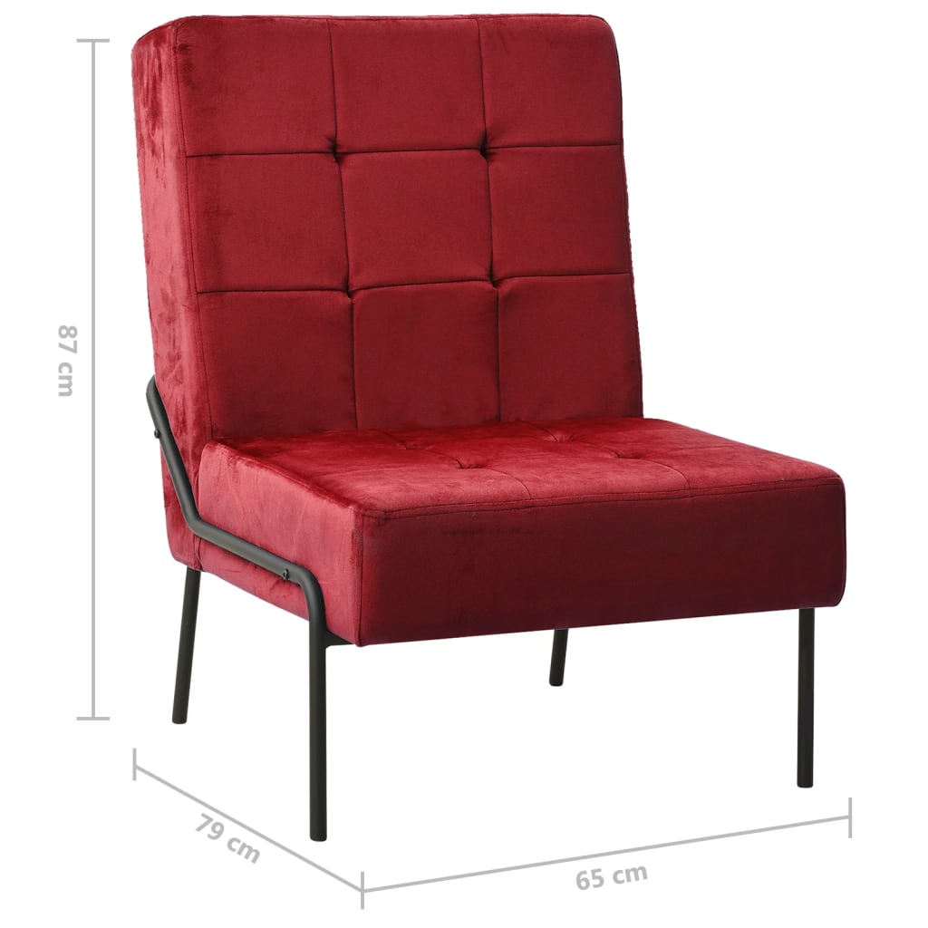 Fauteuil relax 65x79x87 cm velours