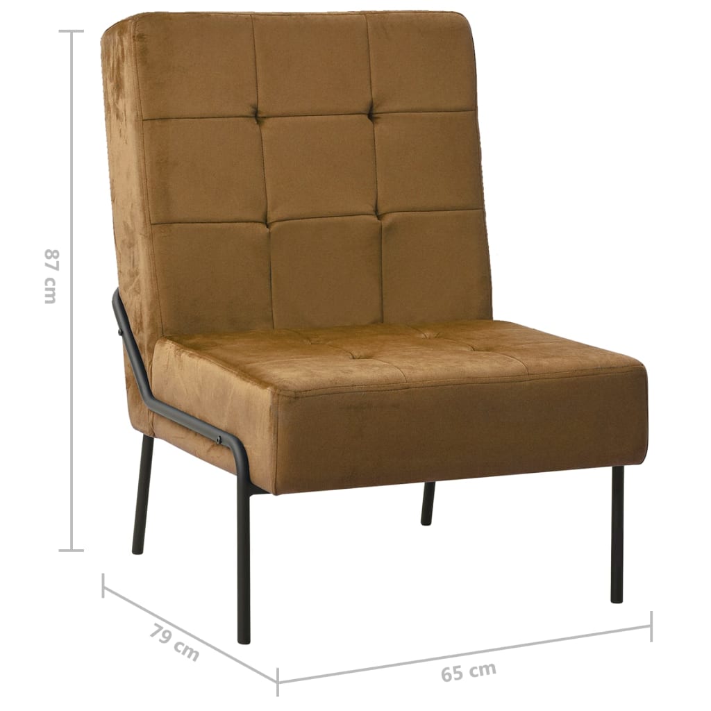 Fauteuil relax 65x79x87 cm velours