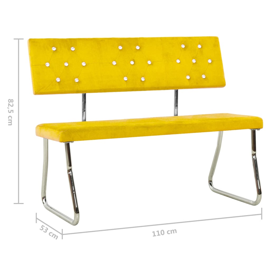 Banc 110 cm velours vert clair