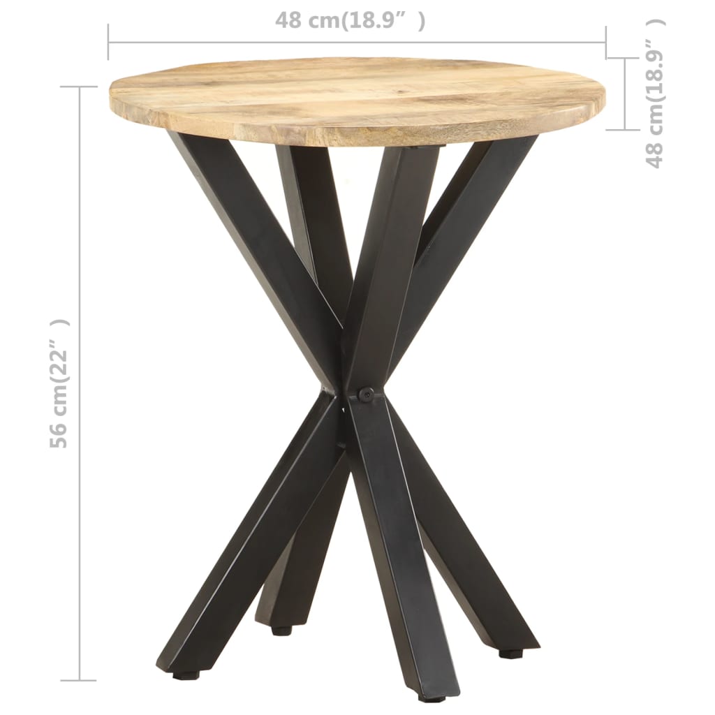 Table d'appoint 48x48x56 cm bois massif recyclé