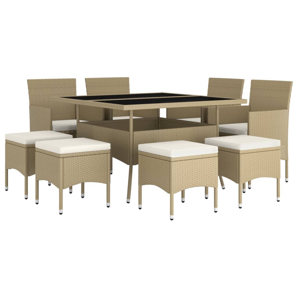 5-delige Loungeset poly rattan