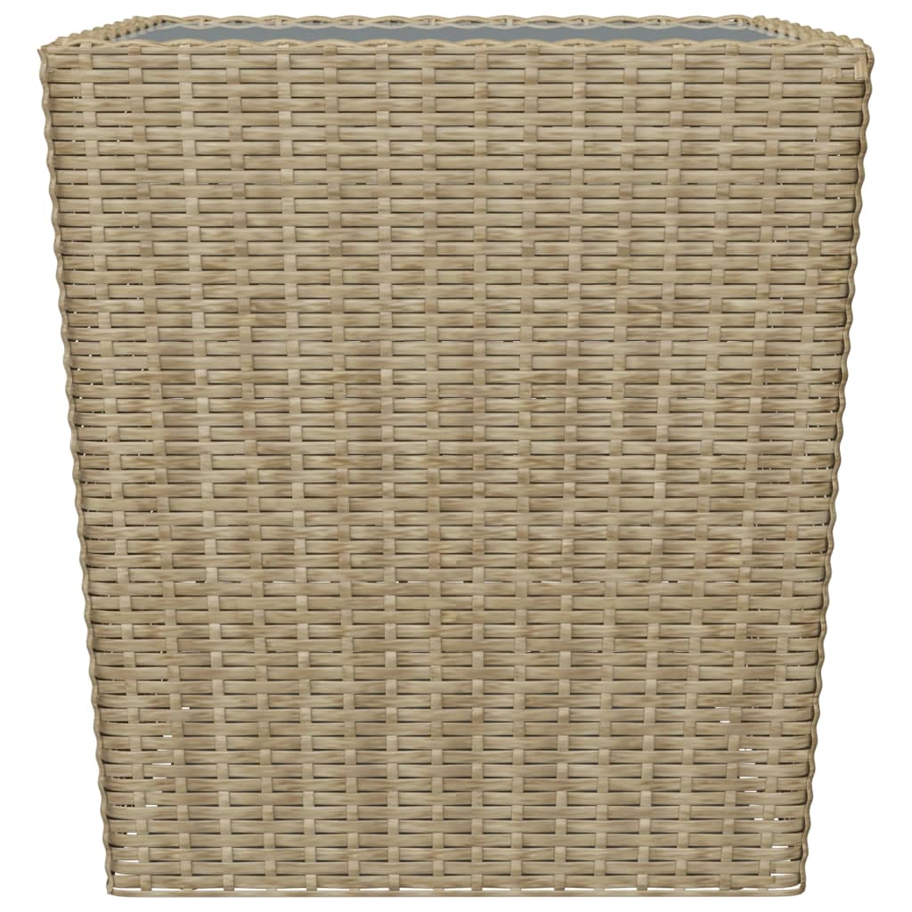 3-delige Bistroset poly rattan gehard glas